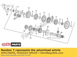 Aprilia AP0234858, Marcia z = 25, OEM: Aprilia AP0234858