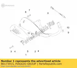 katalysator compleet met bescherming van Piaggio Group, met onderdeel nummer B0173915, bestel je hier online: