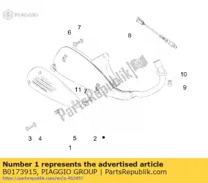 Piaggio Group B0173915 katalysator compleet met bescherming - Onderkant