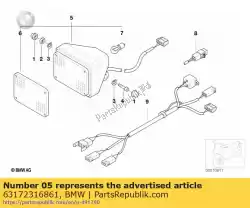 Here you can order the signalling light,red from BMW, with part number 63172316861: