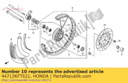 Aqui você pode pedir o tubo, pneu em Honda , com o número da peça 44712KFT621: