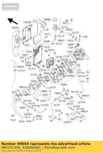 Kawasaki 490541058 thermostat - Bottom side