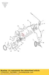 Qui puoi ordinare staffa modulatore abs da Triumph , con numero parte T2026350: