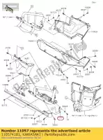 110574181, Kawasaki, 01 support,couvercle latéral,gauche kawasaki  1000 2020, Nouveau