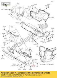 Aquí puede pedir 01 soporte, tapa lateral, izq. De Kawasaki , con el número de pieza 110574181: