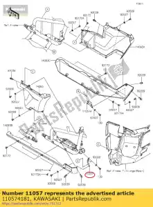 kawasaki 110574181 01 support,couvercle latéral,gauche - La partie au fond