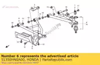 51350HN0A00, Honda, Arm assy., r. lower honda trx 450 2000 2001 2002 2003 2004, New