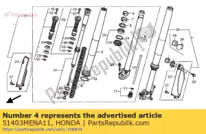 Honda 51403MENA11 primavera, fr tenedor (0. - Lado inferior