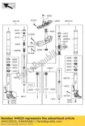 cilinder-set-vork zr1000b7f van Kawasaki, met onderdeel nummer 440230059, bestel je hier online: