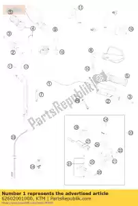 ktm 62602001000 guiador 990 sm - Lado inferior