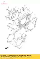 Tutaj możesz zamówić uszczelka, pokrywa skrzyni korbowej 2 od Yamaha , z numerem części 4ES154610000: