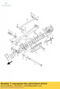 Suzuki 6121138301 eje trasero - Lado inferior