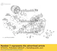 974335, Piaggio Group, podk?adka bezpiecze?stwa aprilia  caponord dorsoduro shiver zd4kb000 zd4kbu00 zd4kh000 zd4kh001 zd4khu00 zd4khu01 zd4rab00, zd4rad00 zd4rag00 zd4sm000, zd4sma00, zd4smc00, zd4smc01 zd4tv000, zd4tv001, zd4tva00, zd4tva01, zd4tvc00,  zd4vk000, zd4vka, zd4vk001, zd4vka01 zd4vkb000, , Nowy