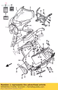 Suzuki 9440040C710JW corpo, capota - Lado inferior