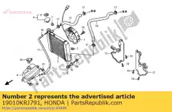 Aqui você pode pedir o radiador comp em Honda , com o número da peça 19010KRJ791: