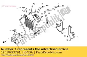 Honda 19010KRJ791 radiador comp - Lado inferior