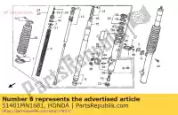 51401MN1681, Honda, primavera, fr. garfo honda xr  r xr600r 600 , Novo