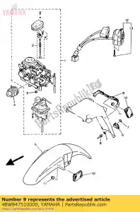 Yamaha 4BW847510000 wspornik, licencja - Dół