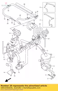 suzuki 1841046E00 tuyau, 2e air - La partie au fond