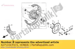 Qui puoi ordinare nessuna descrizione disponibile al momento da Honda , con numero parte 42711GCF672: