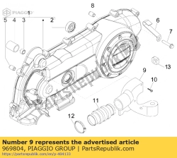 Aprilia 969804, Couvercle de refroidissement, OEM: Aprilia 969804