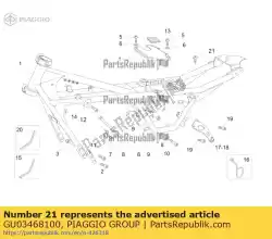 Ici, vous pouvez commander le vis auprès de Piaggio Group , avec le numéro de pièce GU03468100: