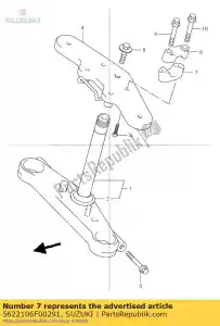 suzuki 5622106F00291 soporte, mango, l - Lado inferior