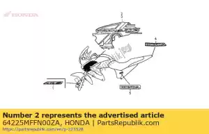 Honda 64225MFFN00ZA mark, r. fr. calandra laterale * t - Il fondo