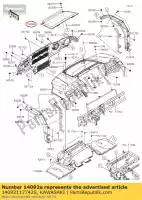 14092117742S, Kawasaki, 01 capa, aberta, t.green kawasaki  820 1000 2017 2018 2019 2020 2021, Novo