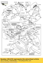 Here you can order the stay-comp,rr vn1600-d1h from Kawasaki, with part number 391370009: