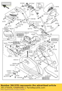 kawasaki 391370009 stay-comp, rr vn1600-d1h - Onderkant