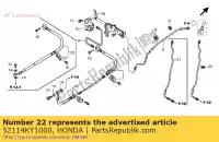 52114KY1000, Honda, zacisk, przewód hamulcowy honda cb nt vt vtx 500 650 1100 1300 1800 1997 1998 1999 2000 2001 2002 2003 2004 2005 2006, Nowy