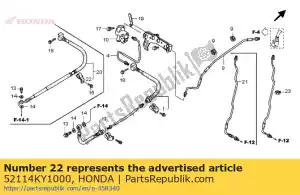 honda 52114KY1000 grampo, mangueira de freio - Lado inferior