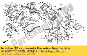 Honda 64260MT3000ZB cubierta, r. protector del motor * n - Lado inferior