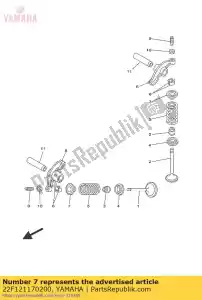 yamaha 22F121170200 houder, klepveer - Onderkant