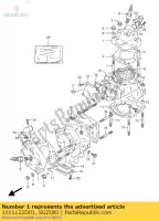 1111122D01, Suzuki, testa, cilindro suzuki rgv  rgv250 250 , Nuovo