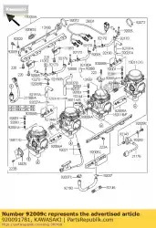 Here you can order the screw from Kawasaki, with part number 920091781: