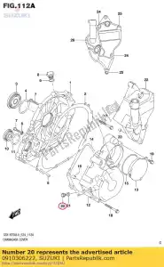 suzuki 0910306222 bolt,reservoir - Bottom side