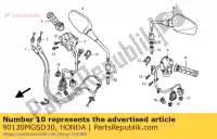 90130MGSD30, Honda, boulon, adaptateur, 10 mm honda nc integra d dct xd dtc sd  s x sa xa nc700d nc700s nc700sa nc700sd nc700x nc700xa nc700xd 700 , Nouveau