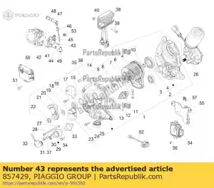 Piaggio Group 857429 parafuso c / flange - Lado inferior