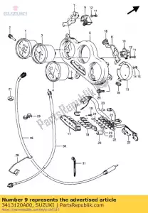 Suzuki 3413120A00 doos, metertoestel - Onderkant