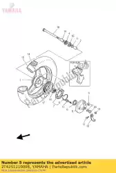 Here you can order the plate, brake shoe from Yamaha, with part number 2T4251210098: