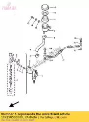 Here you can order the master cylinder assy from Yamaha, with part number 1FK258505000: