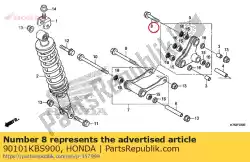 Aquí puede pedir perno, brida, 10x65 de Honda , con el número de pieza 90101KBS900: