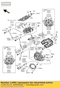 kawasaki 110610110 pakking, olieleiding vn2000-a1 - Onderkant