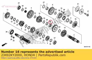Honda 23492KY2000 colarinho, 25x28x11 - Lado inferior