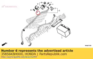 Honda 35856KBH000 borracha, choque - Lado inferior