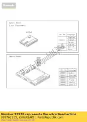 Ici, vous pouvez commander le manuel du propriétaire, en / fr / de, auprès de Kawasaki , avec le numéro de pièce 999761955: