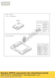 Kawasaki 999761955 manuel du propriétaire, en / fr / de, - La partie au fond