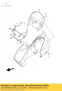 Suzuki 5182048G50LR5 cover comp, hoofd - Onderkant
